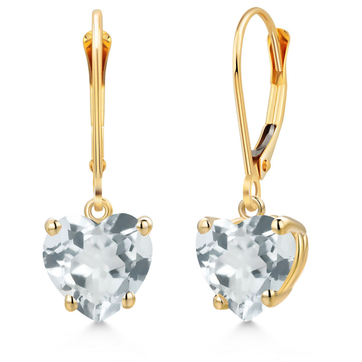 Sky Blue Topaz - November_Earrings in 14K Yellow Gold