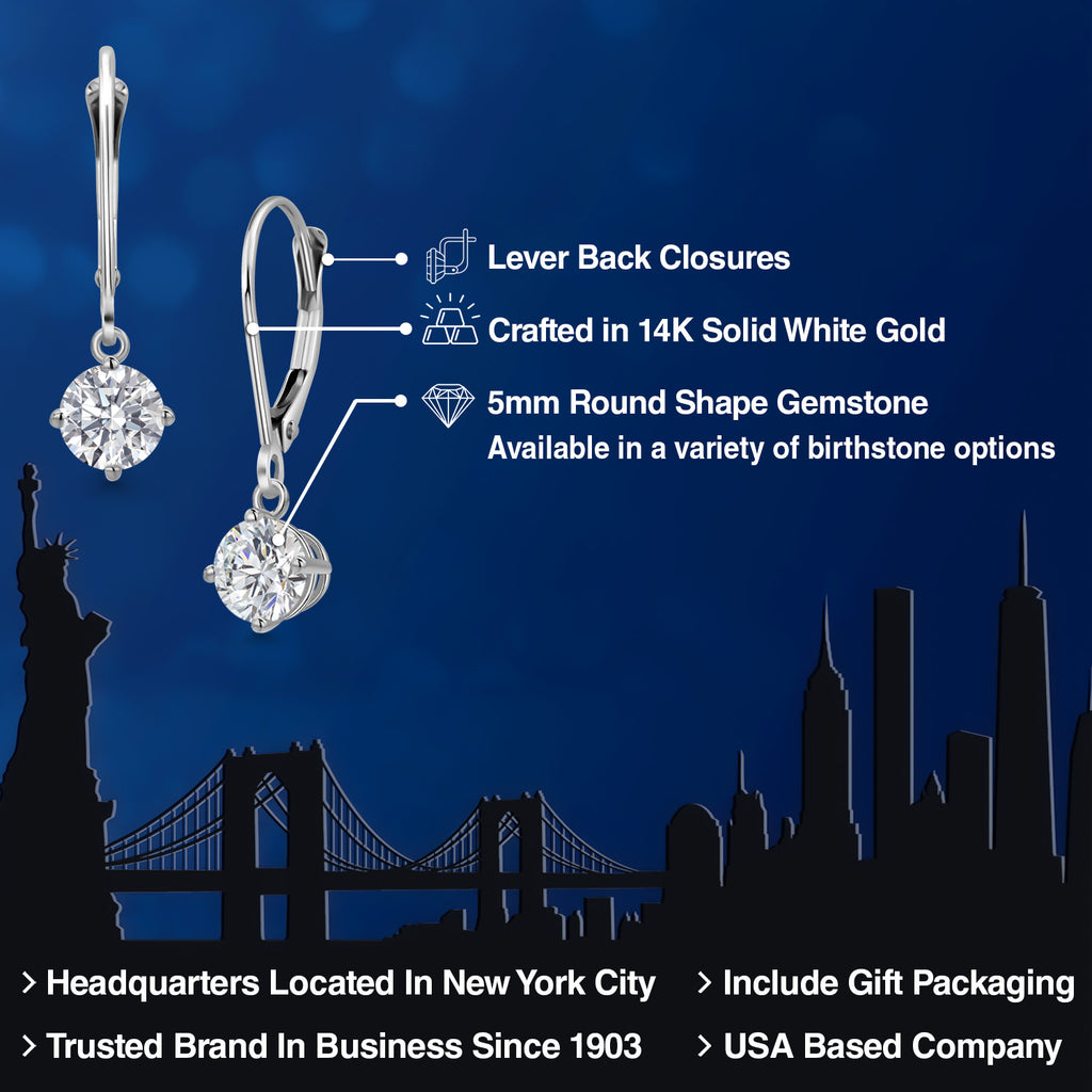 1.00_Earrings in 14K White Gold