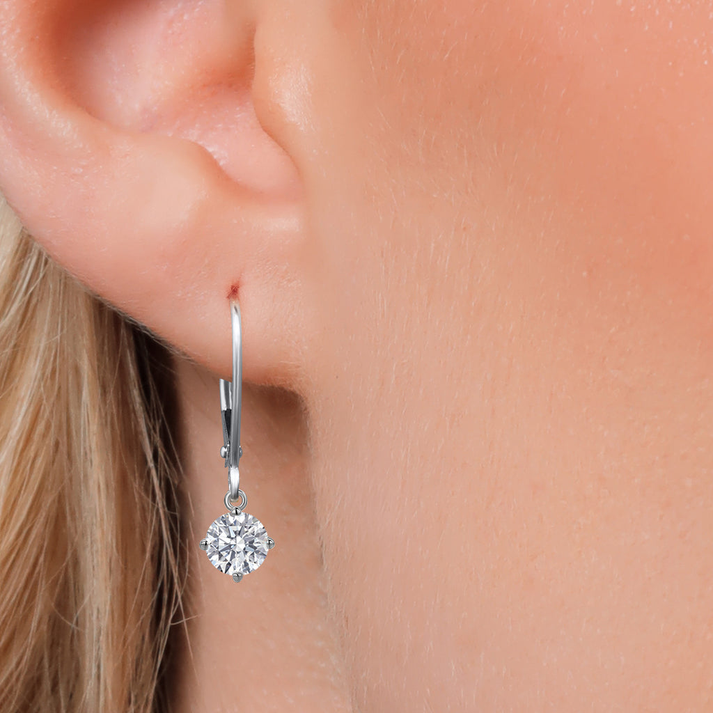 1.00_Earrings in 14K White Gold