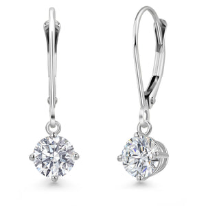 1.00_Earrings in 14K White Gold