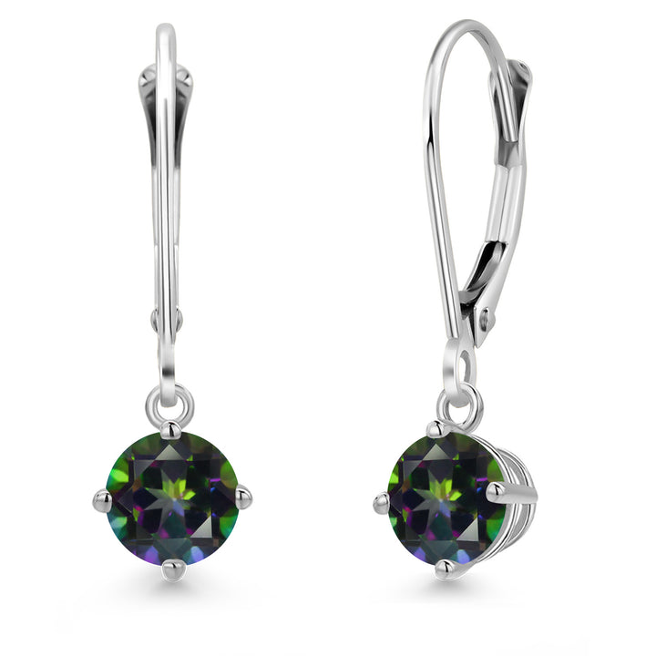 Green Mystic Topaz_Earrings in 14K White Gold