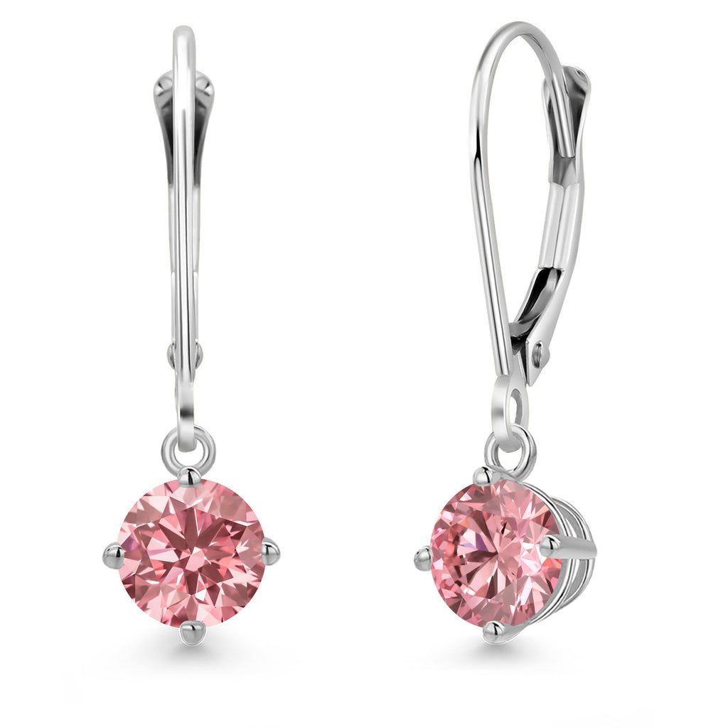Pink_Earrings in 14K White Gold