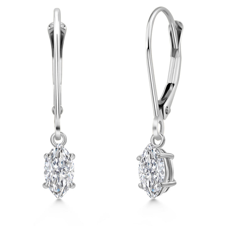 White Lab Grown Diamond - April_Earrings in 14K White Gold
