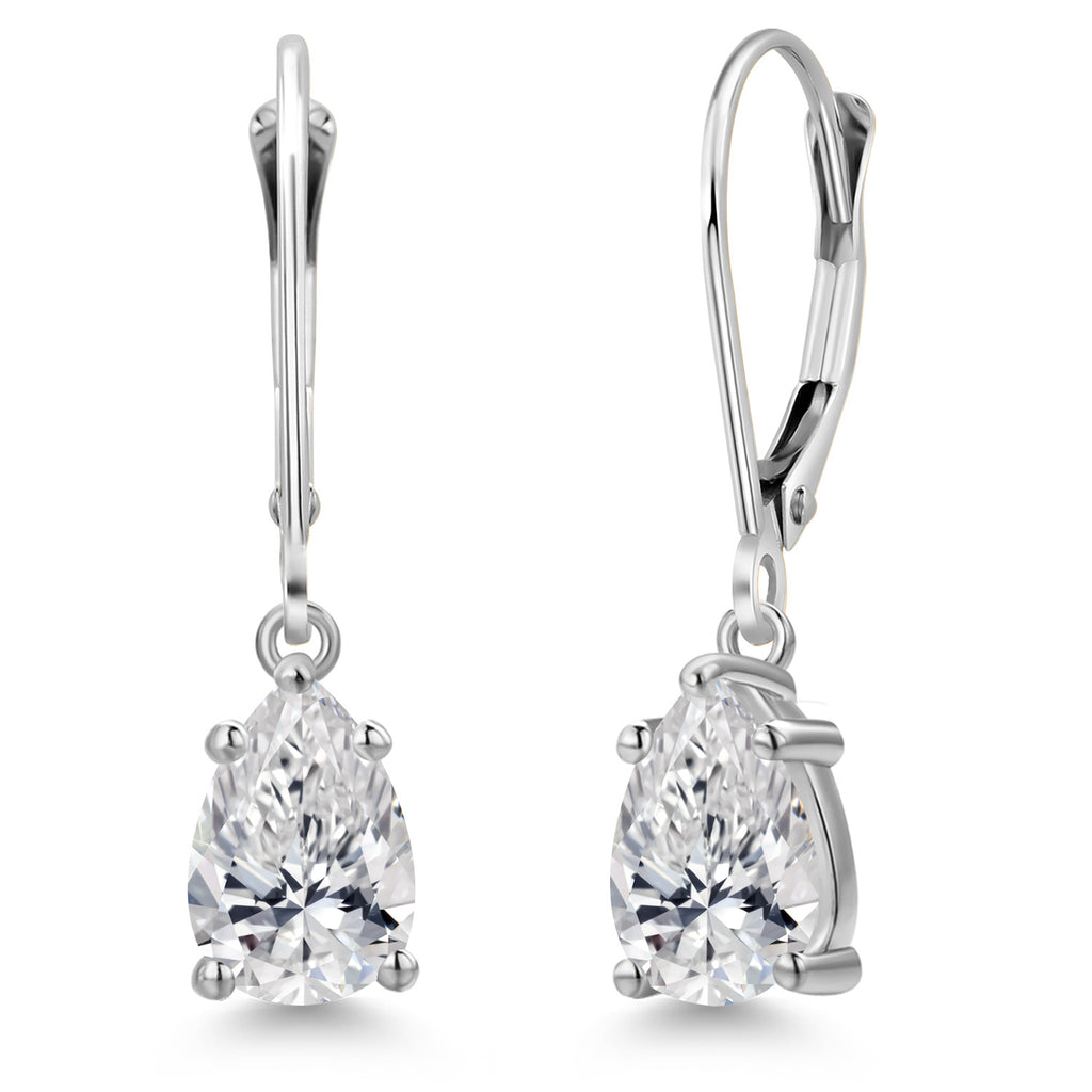 White Lab Grown Diamond - April_Earrings in 14K White Gold