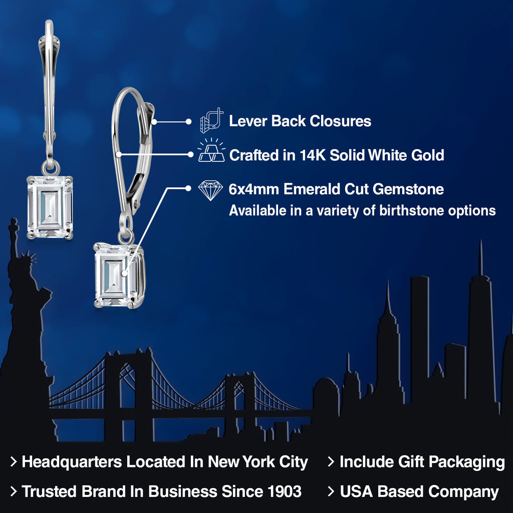Near Colorless (GH)_Earrings in 14K White Gold