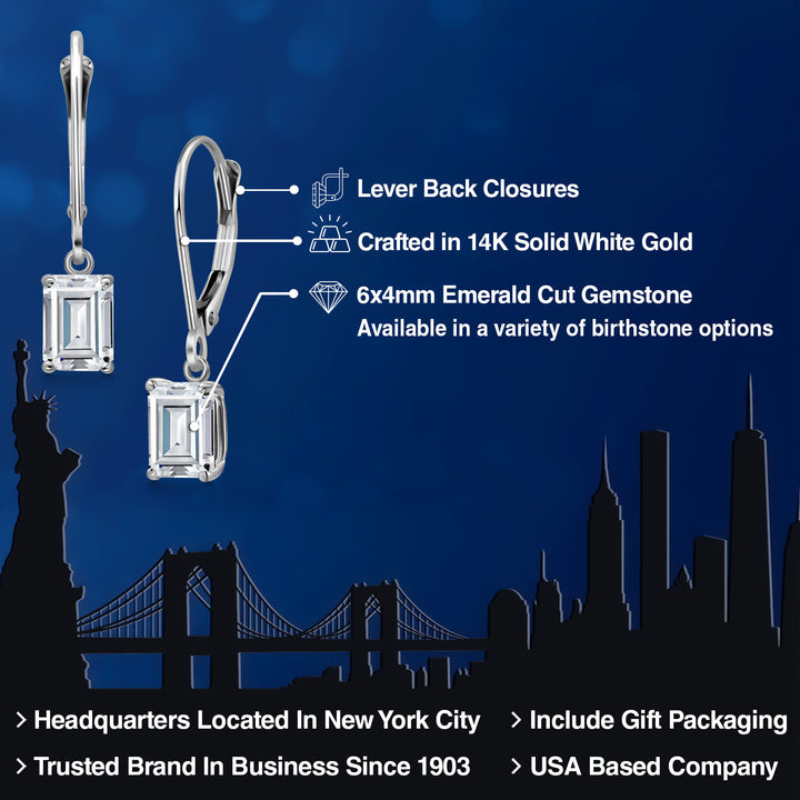 Near Colorless (GH)_Earrings in 14K White Gold