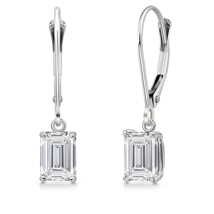 White Lab Grown Diamond - April_Earrings in 14K White Gold