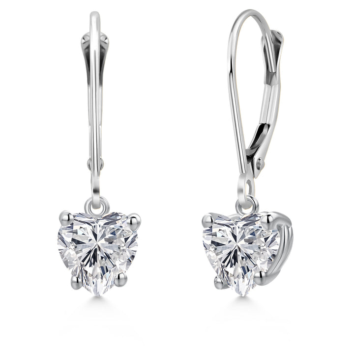 White Lab Grown Diamond - April_Earrings in 14K White Gold