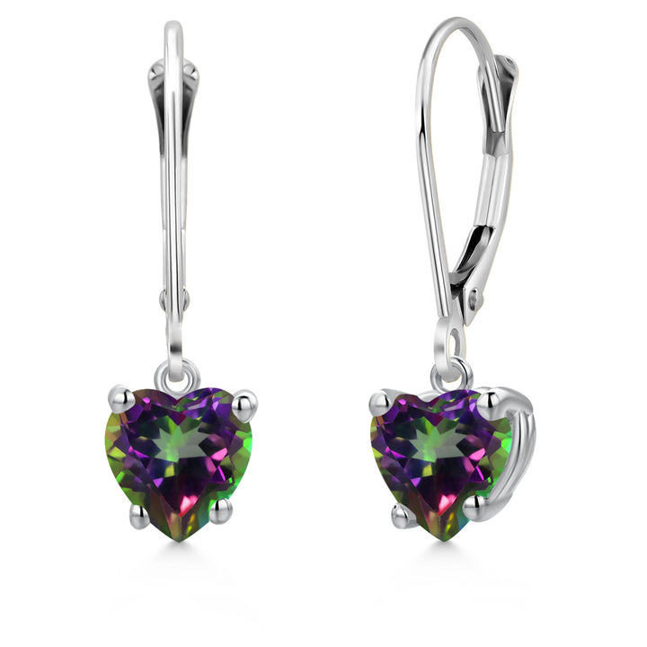 Green Mystic Topaz_Earrings in 14K White Gold