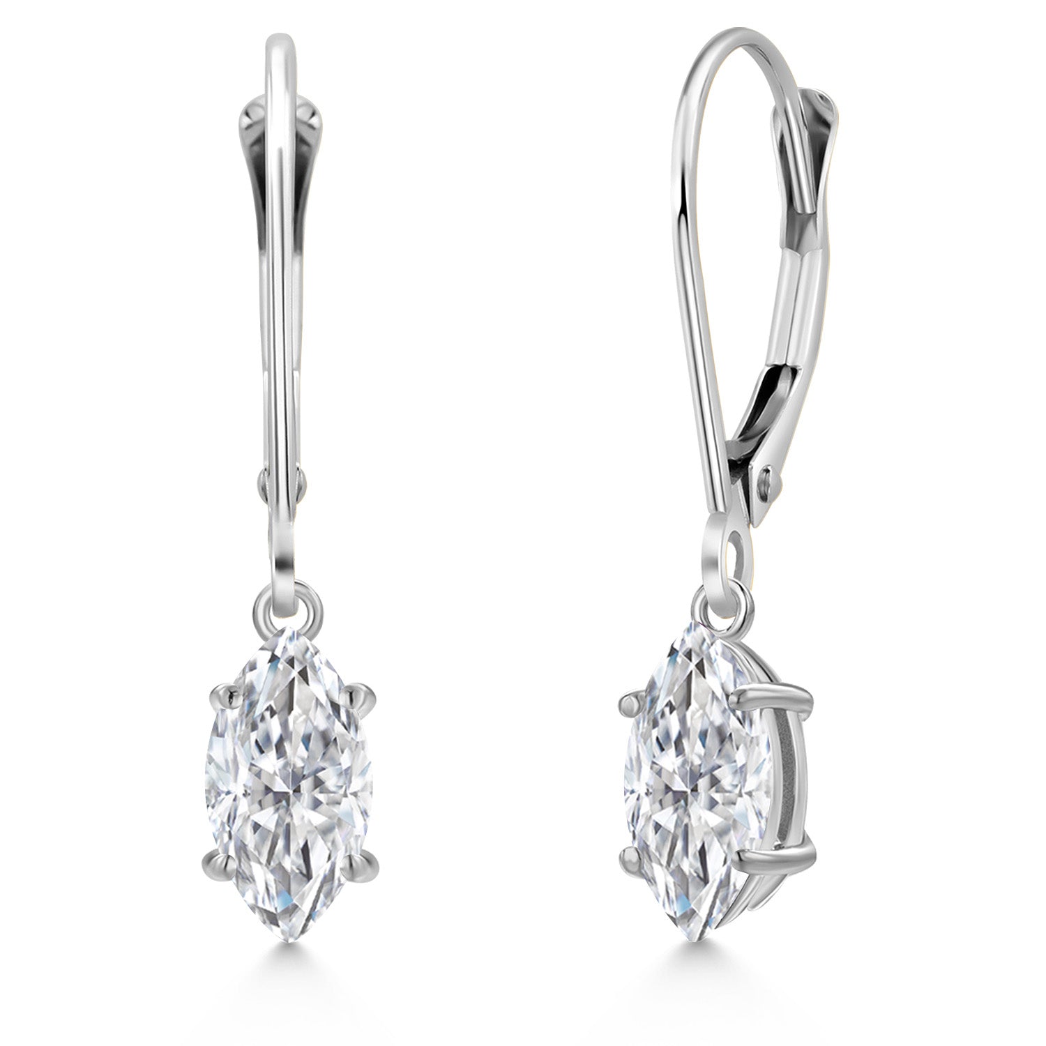 Near Colorless (GH)_Earrings in 14K White Gold