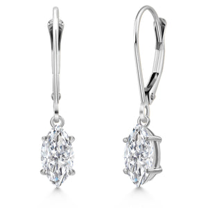Near Colorless (GH)_Earrings in 14K White Gold