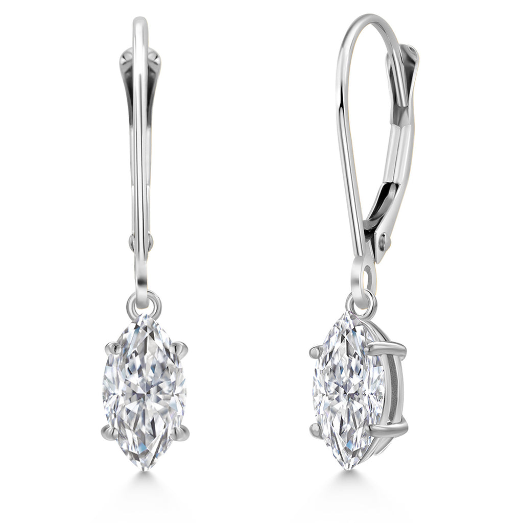 White Lab Grown Diamond - April_Earrings in 14K White Gold