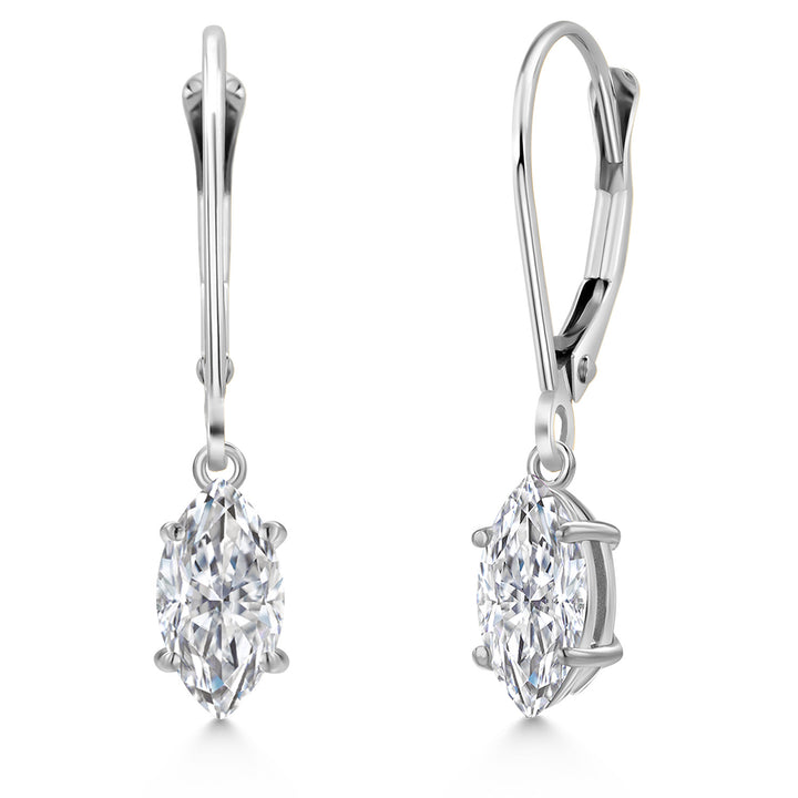 White Lab Grown Diamond - April_Earrings in 14K White Gold