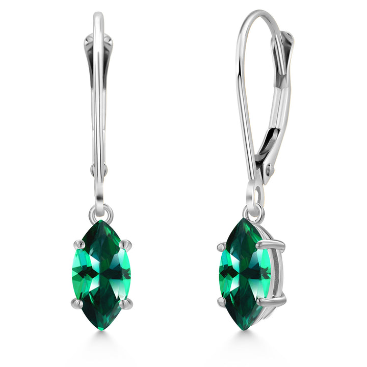 Rainforest Topaz - November_Earrings in 14K White Gold
