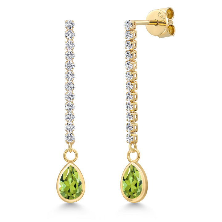 Peridot - August_Earrings in 14K Yellow Gold