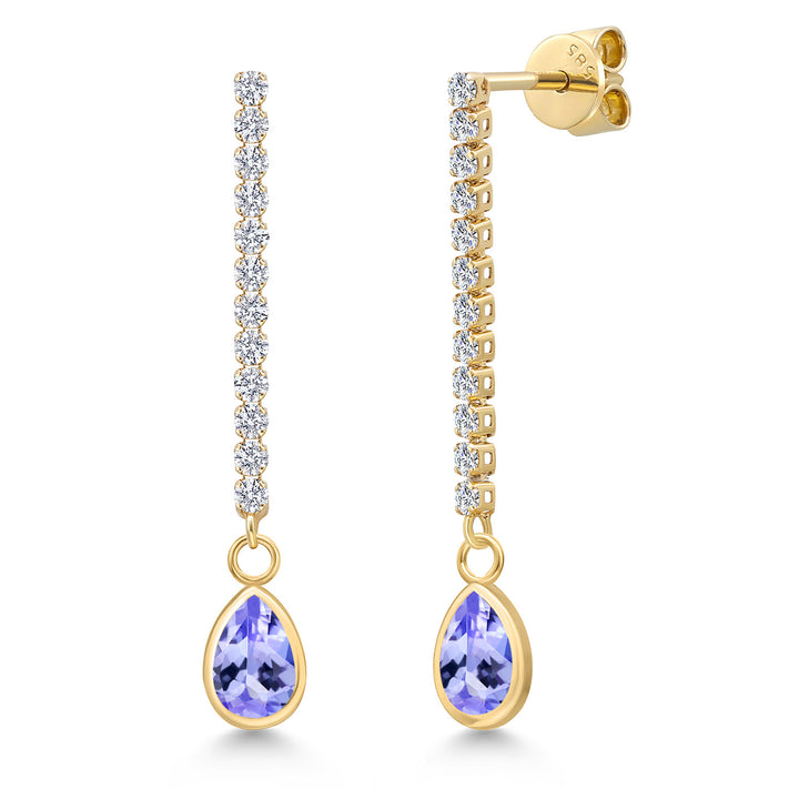 Tanzanite - December_Earrings in 14K Yellow Gold