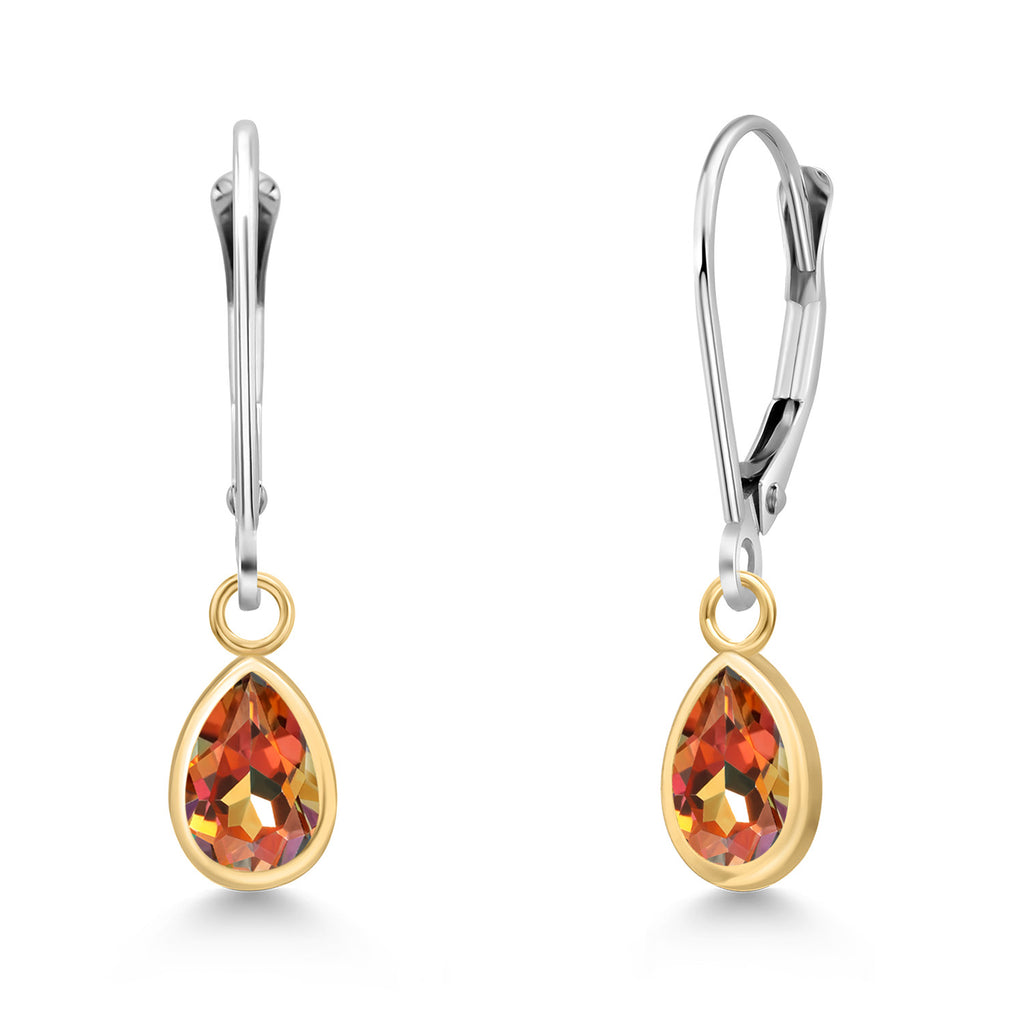 Ecstasy Mystic Topaz_Earrings in 14K Two Tone Gold