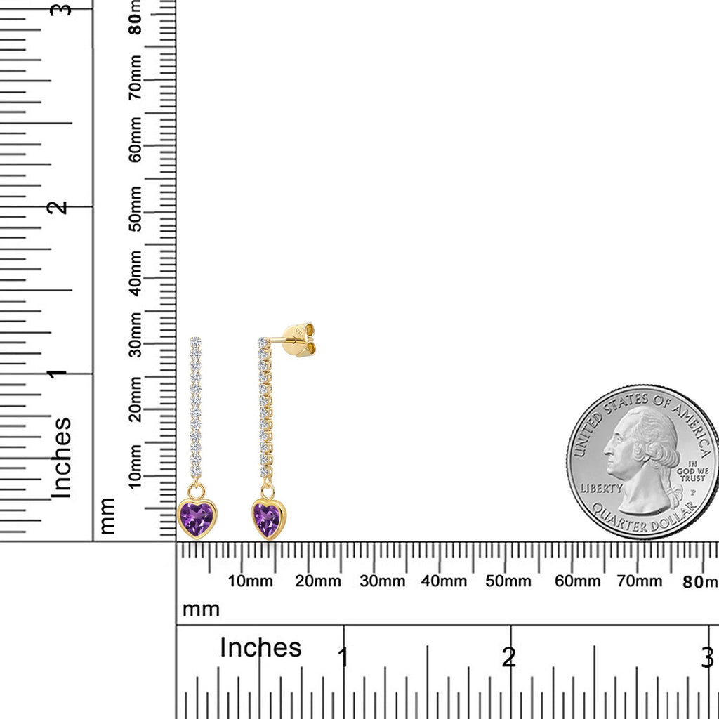 Amethyst - February_Earrings in 14K Yellow Gold