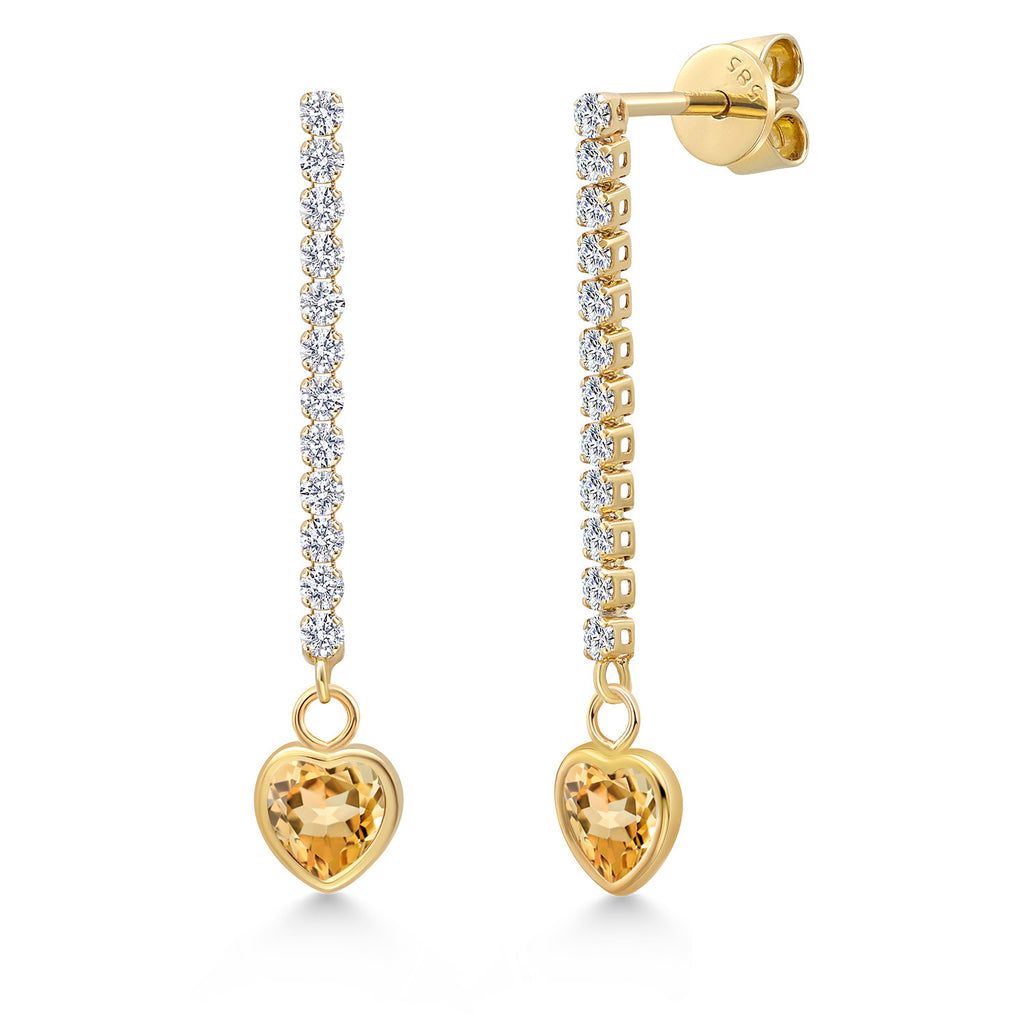 Citrine - November_Earrings in 14K Yellow Gold
