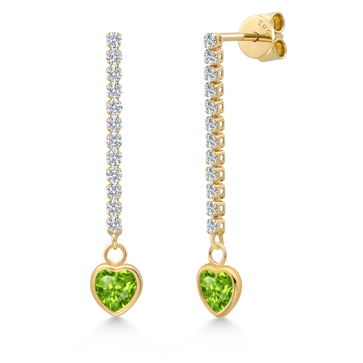 Peridot - August_Earrings in 14K Yellow Gold