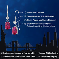 Earrings in 14K White Gold