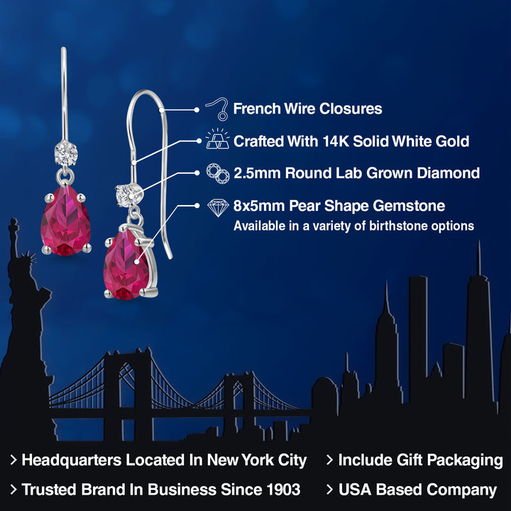 Earrings in 14K White Gold