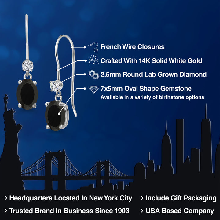 Earrings in 14K White Gold