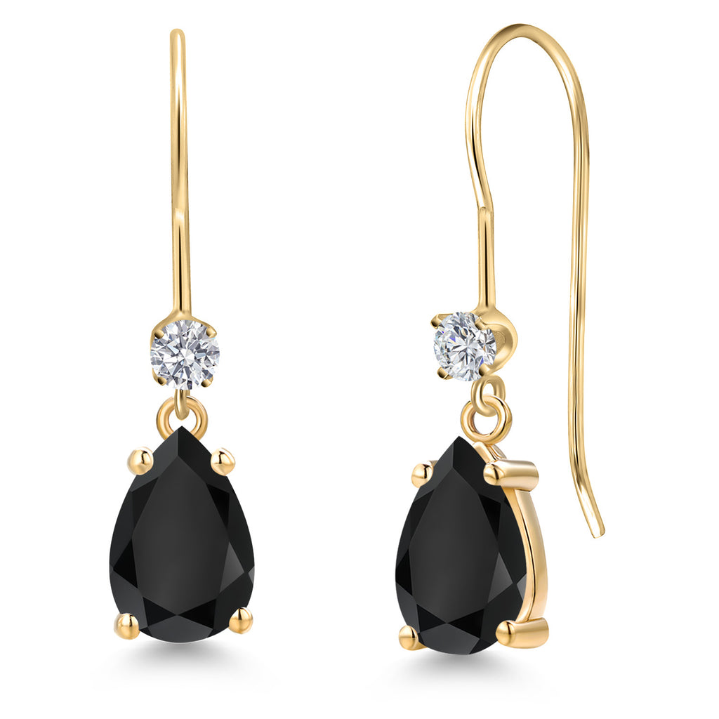Onyx - December_Earrings in 14K Yellow Gold