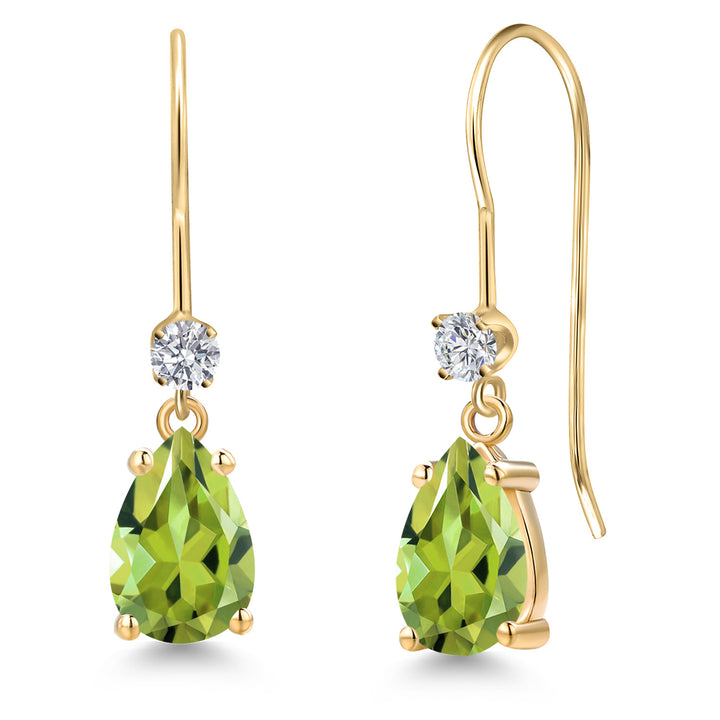 Peridot - August_Earrings in 14K Yellow Gold