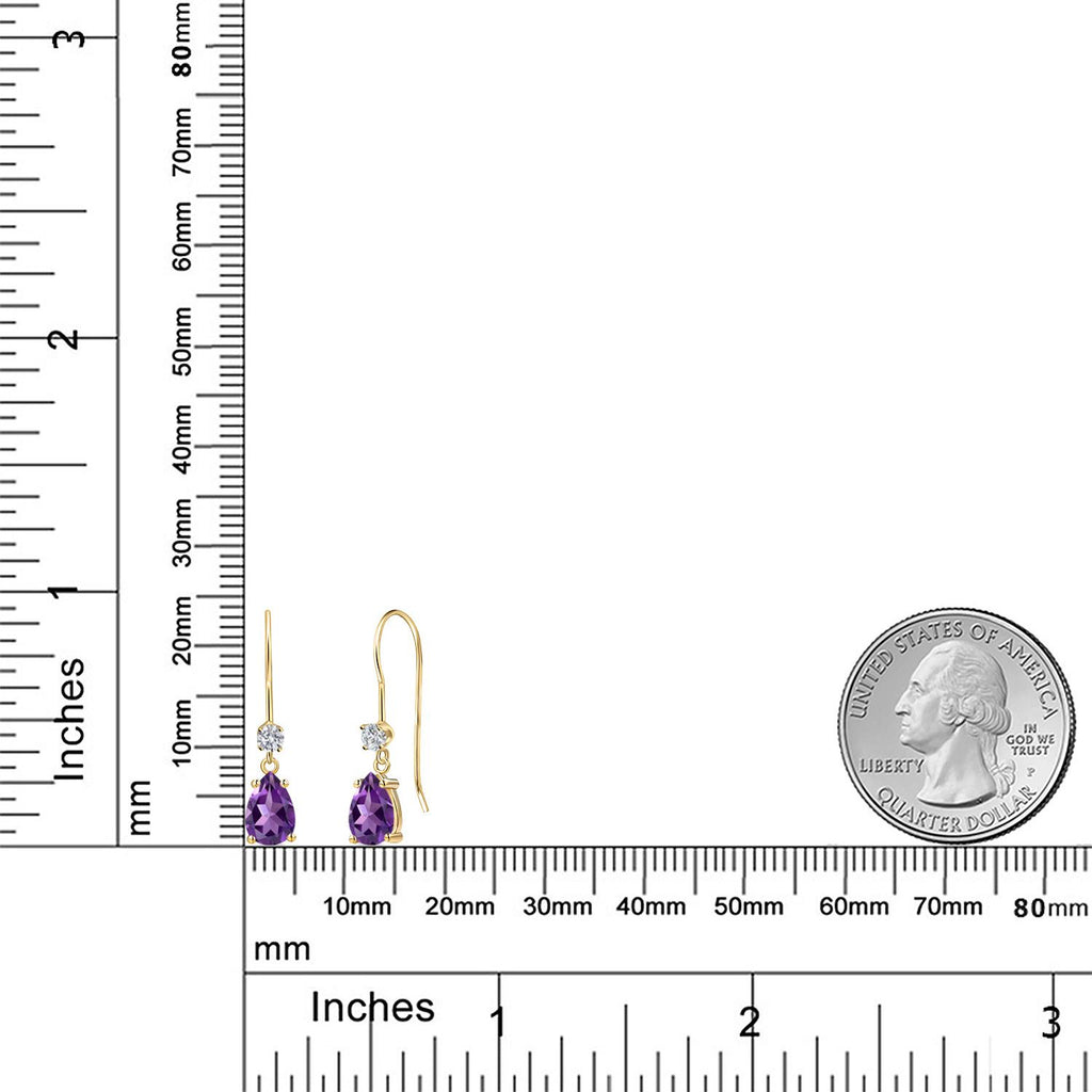 Amethyst - February_Earrings in 14K Yellow Gold