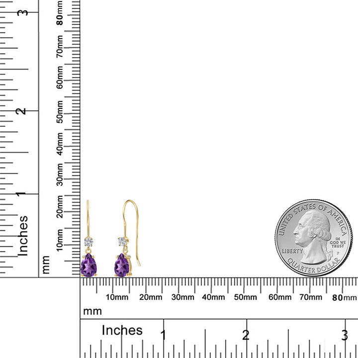 Amethyst - February_Earrings in 14K Yellow Gold