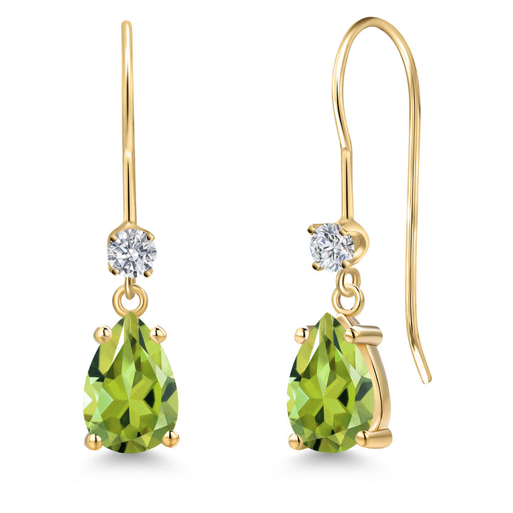 Peridot - August_Earrings in 14K Yellow Gold