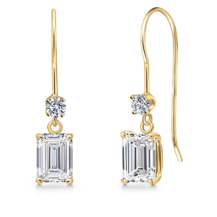 Emerald_1.4 Ct_Earrings in 14K Yellow Gold
