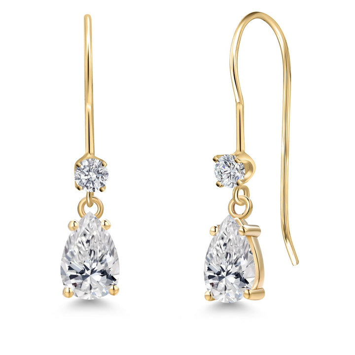 White Lab Grown Diamond - April_Earrings in 14K Yellow Gold