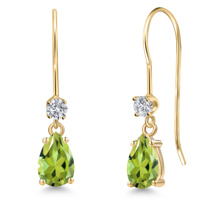 Peridot - August_Earrings in 14K Yellow Gold