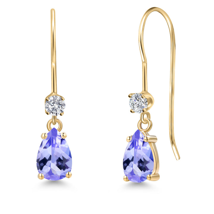 Tanzanite - December_Earrings in 14K Yellow Gold