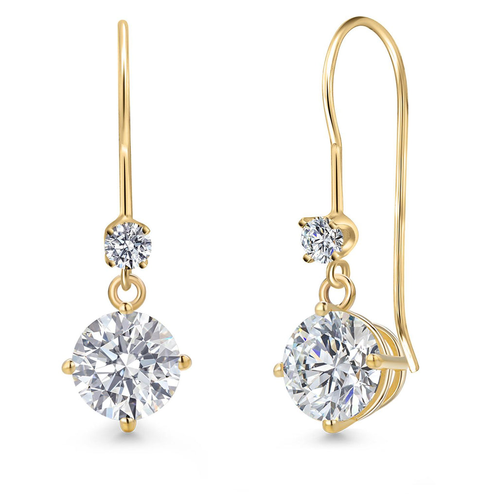 2 Carats_Earrings in 14K Yellow Gold