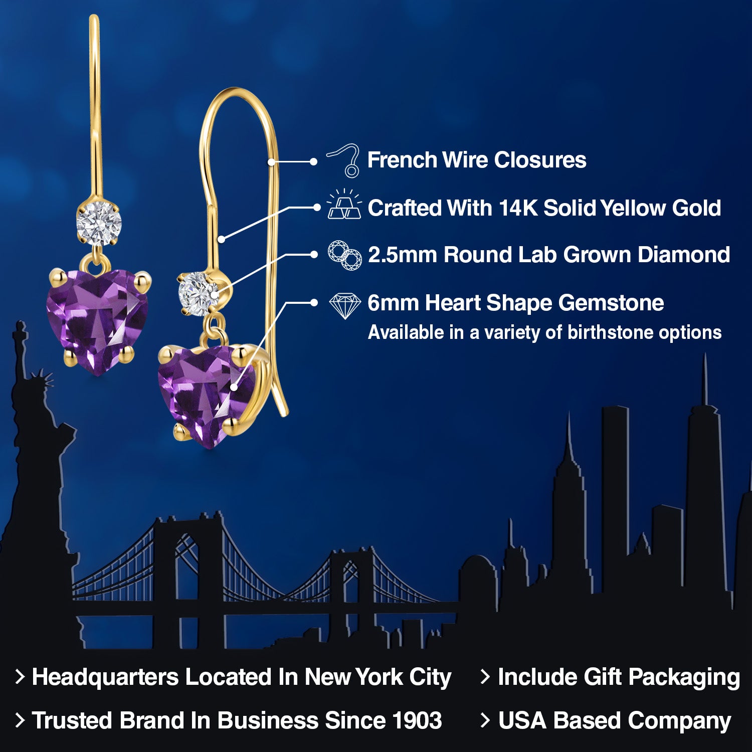 Earrings in 14K Yellow Gold