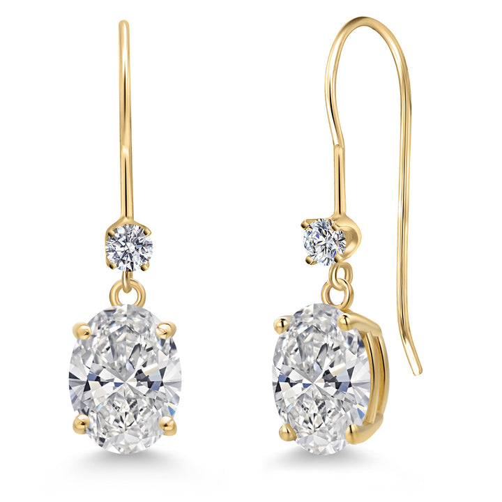White Lab Grown Diamond - April_Earrings in 14K Yellow Gold