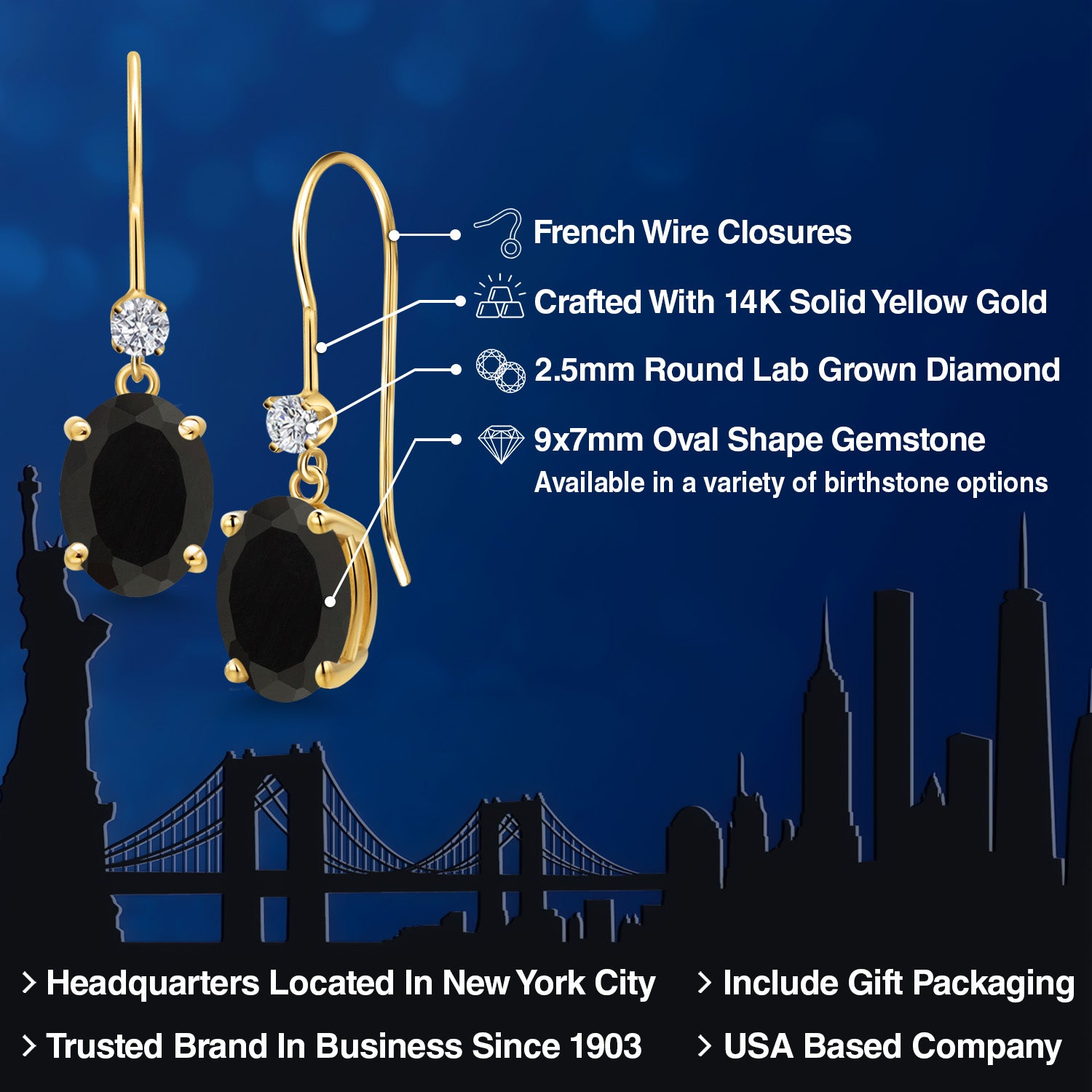 Earrings in 14K Yellow Gold