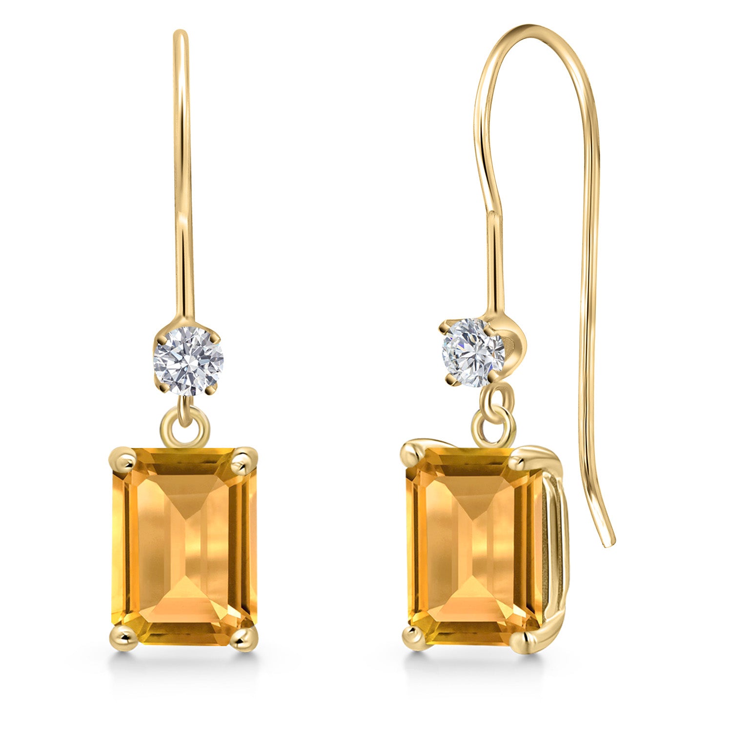 Citrine - November_Earrings in 14K Yellow Gold