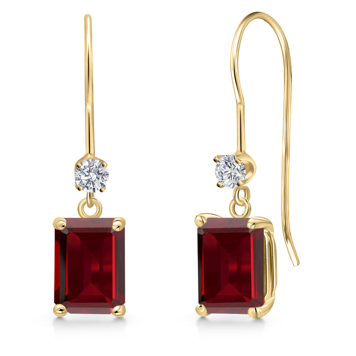 Garnet - January_Earrings in 14K Yellow Gold