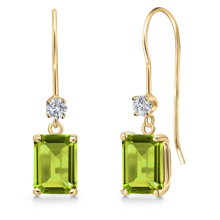 Peridot - August_Earrings in 14K Yellow Gold