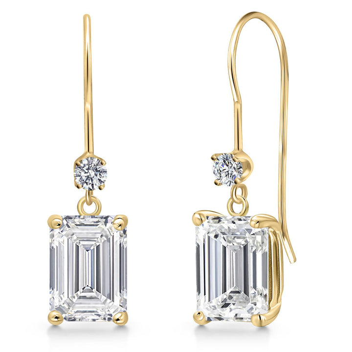 Emerald_4 Ct_Earrings in 14K Yellow Gold
