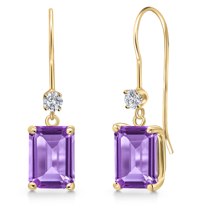 Amethyst - February_Earrings in 14K Yellow Gold