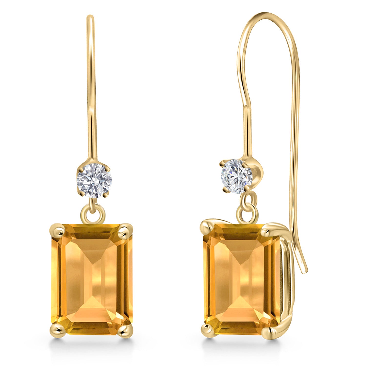 Citrine - November_Earrings in 14K Yellow Gold
