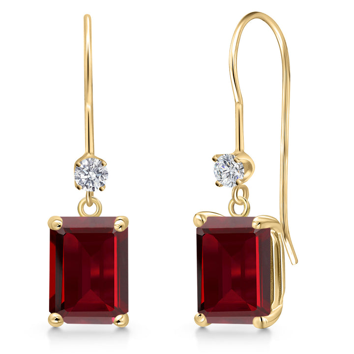 Garnet - January_Earrings in 14K Yellow Gold