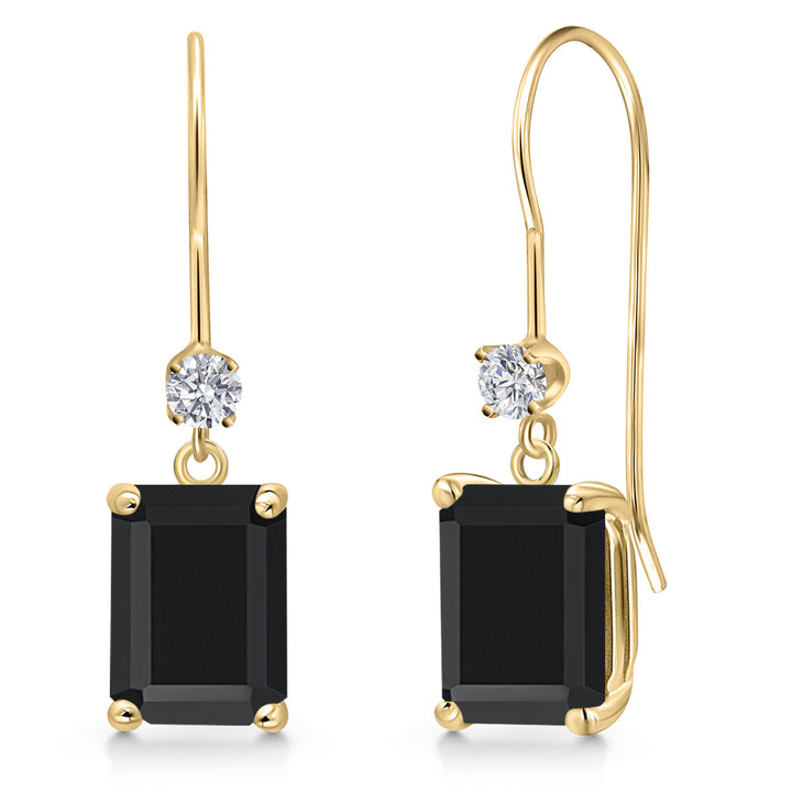 Onyx - December_Earrings in 14K Yellow Gold