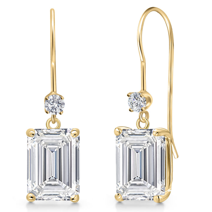 Emerald_6 Ct_Earrings in 14K Yellow Gold