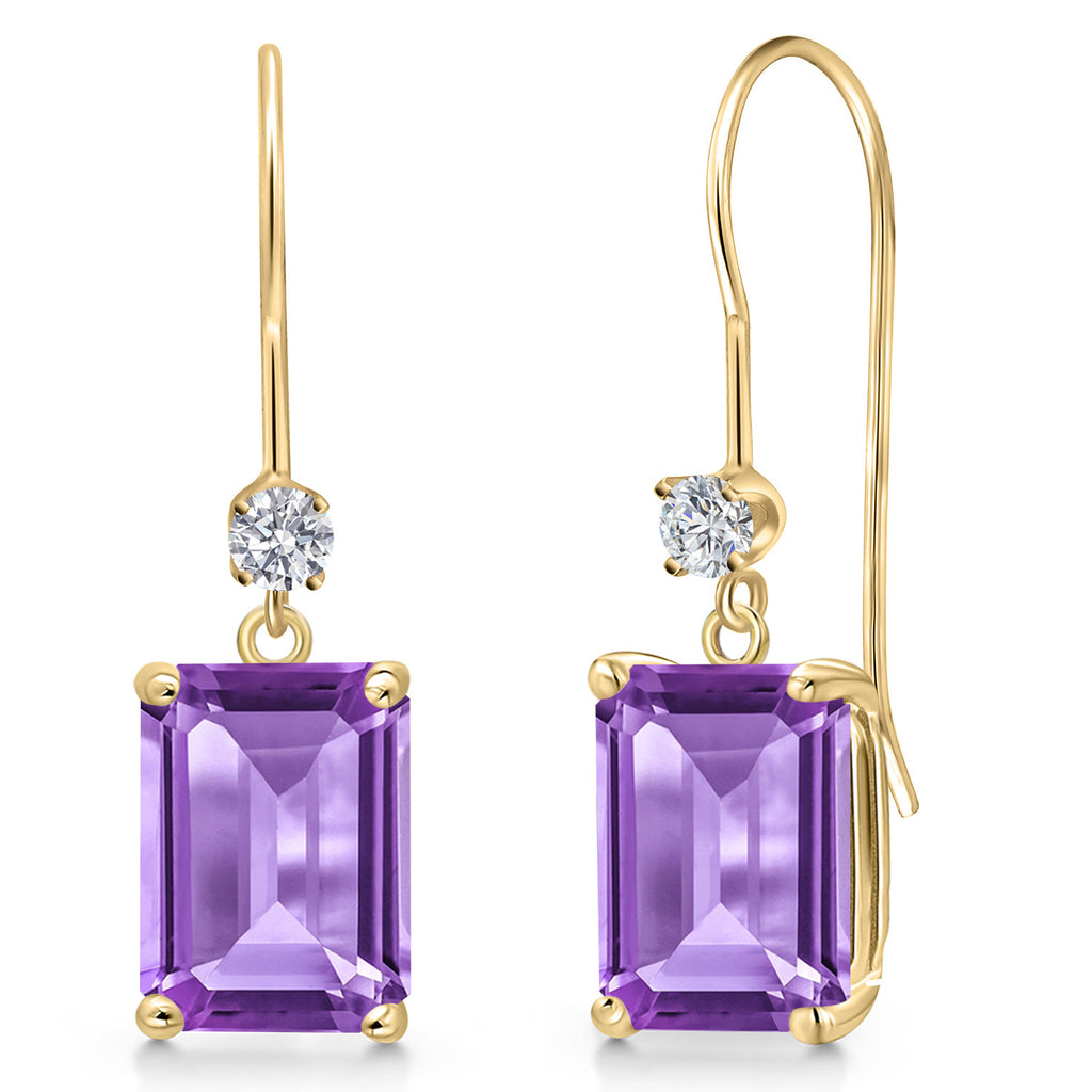 Amethyst - February_Earrings in 14K Yellow Gold